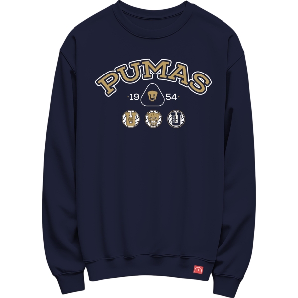 legendco crewneck 4 logos pumas azul