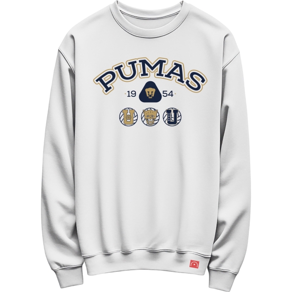 legendco crewneck 4 logos pumas blanco