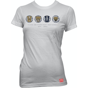 legendco playera 4 logos dama blanco
